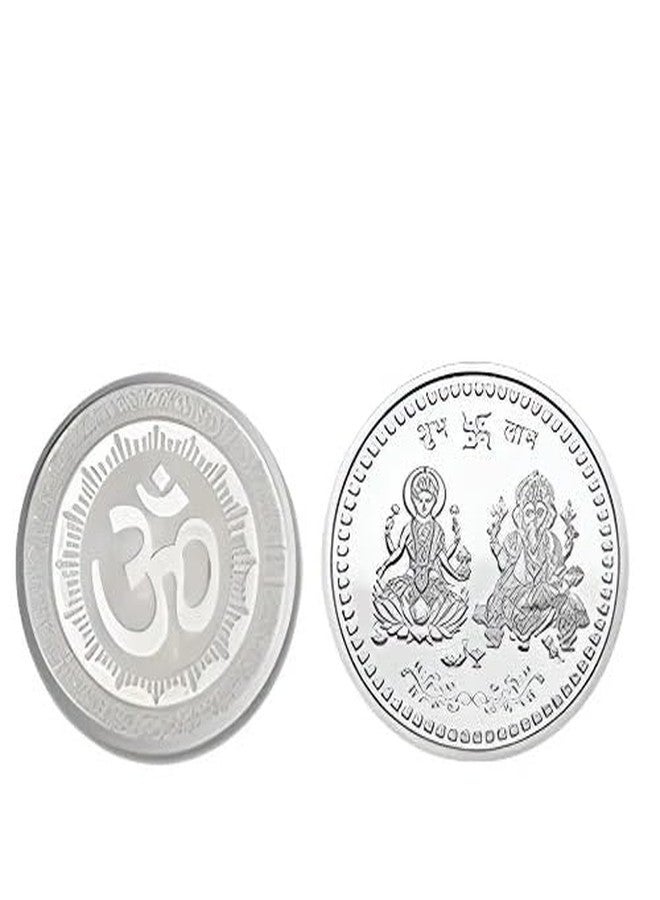 Oblivion Coins - Om Coin 2 Pc & Laxmi Ganesh Pooja Coin 2 Pc Set - Auspicious Religious Coins for Worship, Wealth & Prosperity, Ideal for Temple, Home Pooja, Diwali Gift & Festive Offering (Pack of 4) - Image 1